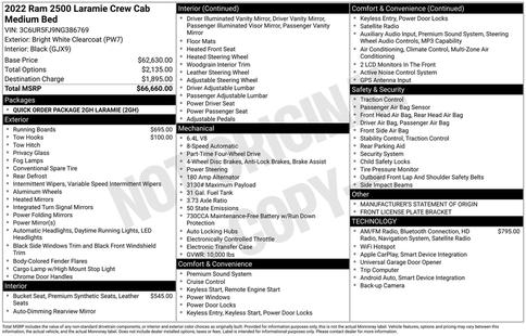 ram ram 2500 pickup 2022 3C6UR5FJ9NG386769 image